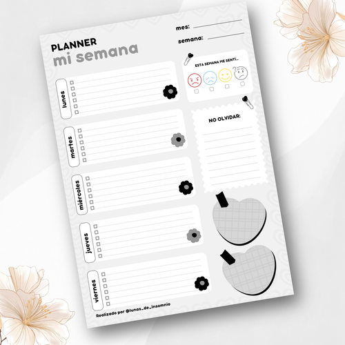 Planner Semanal Corazón