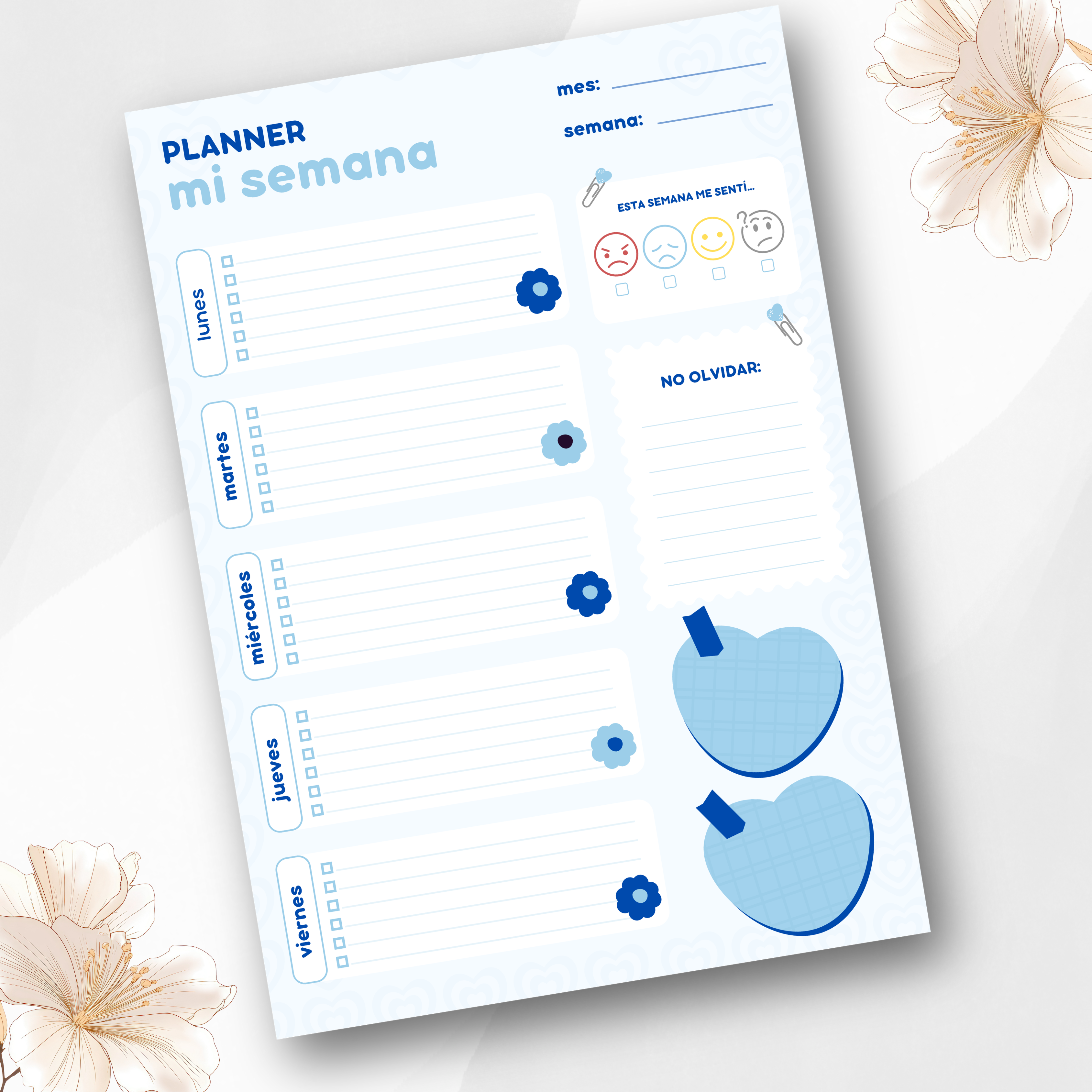 Planner Semanal Corazón