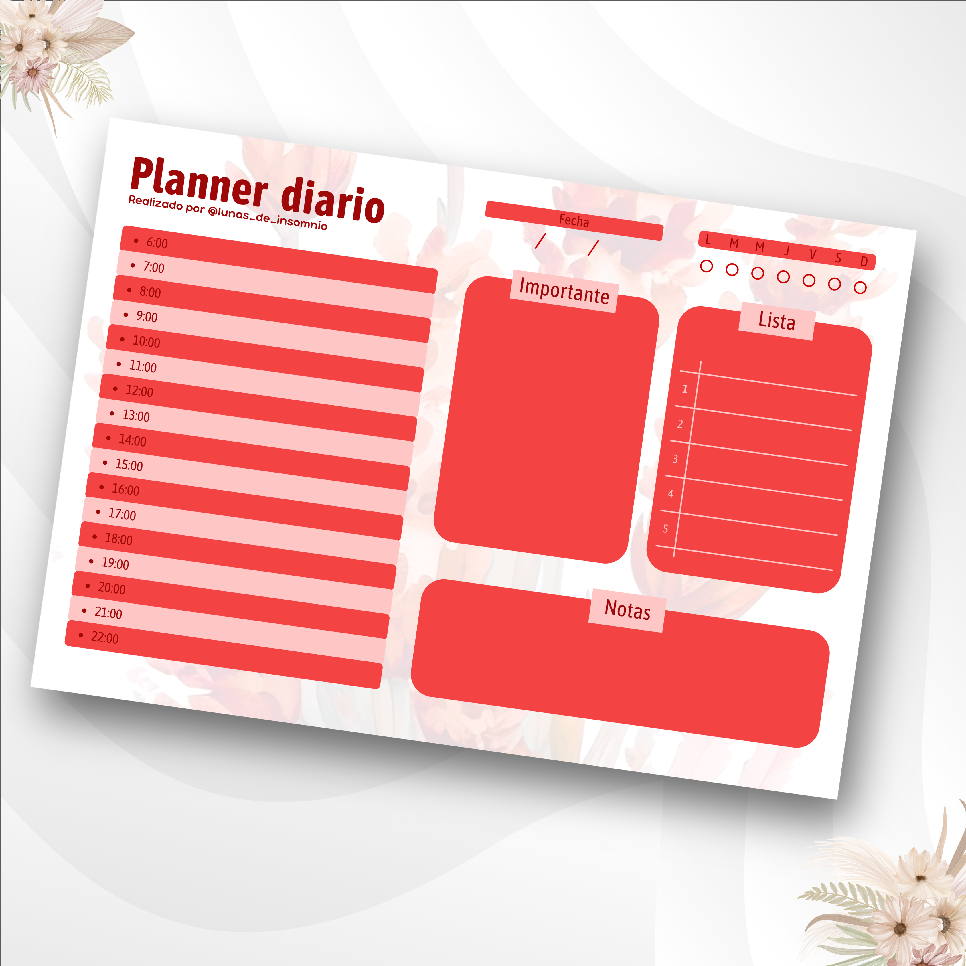 Planner Diario Clásico