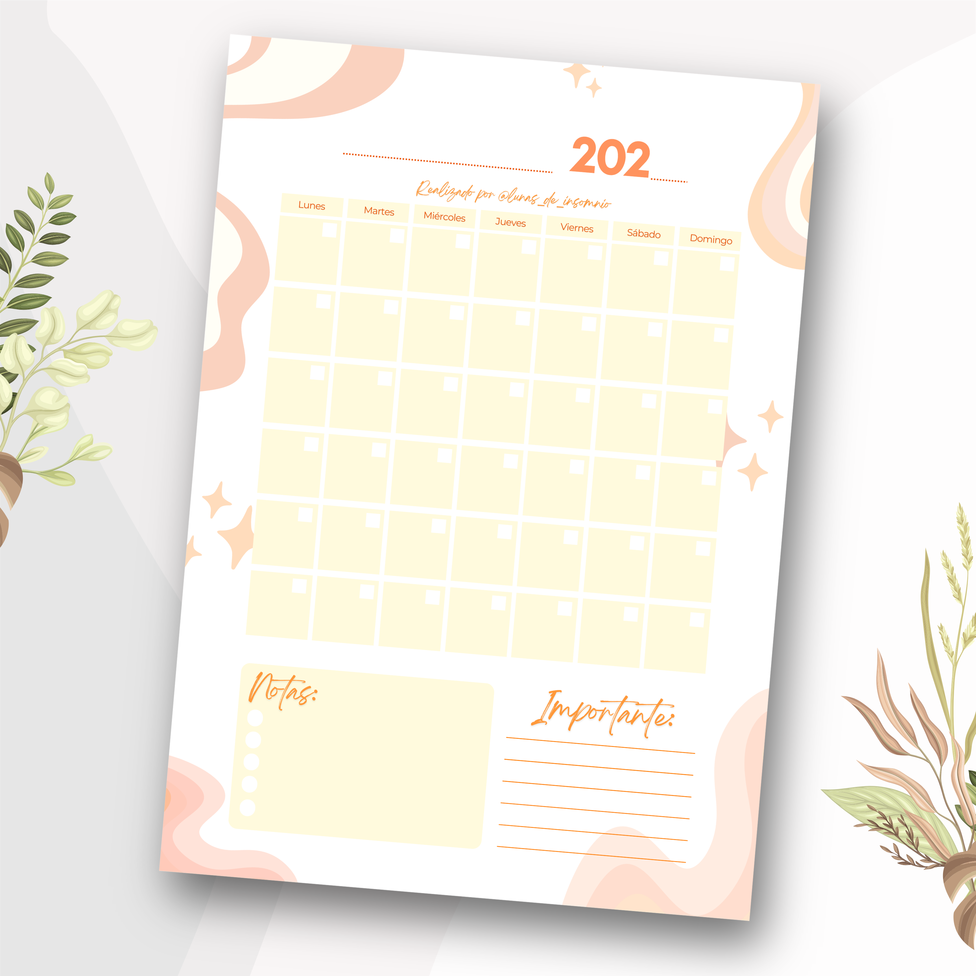 Planner mensual clásico