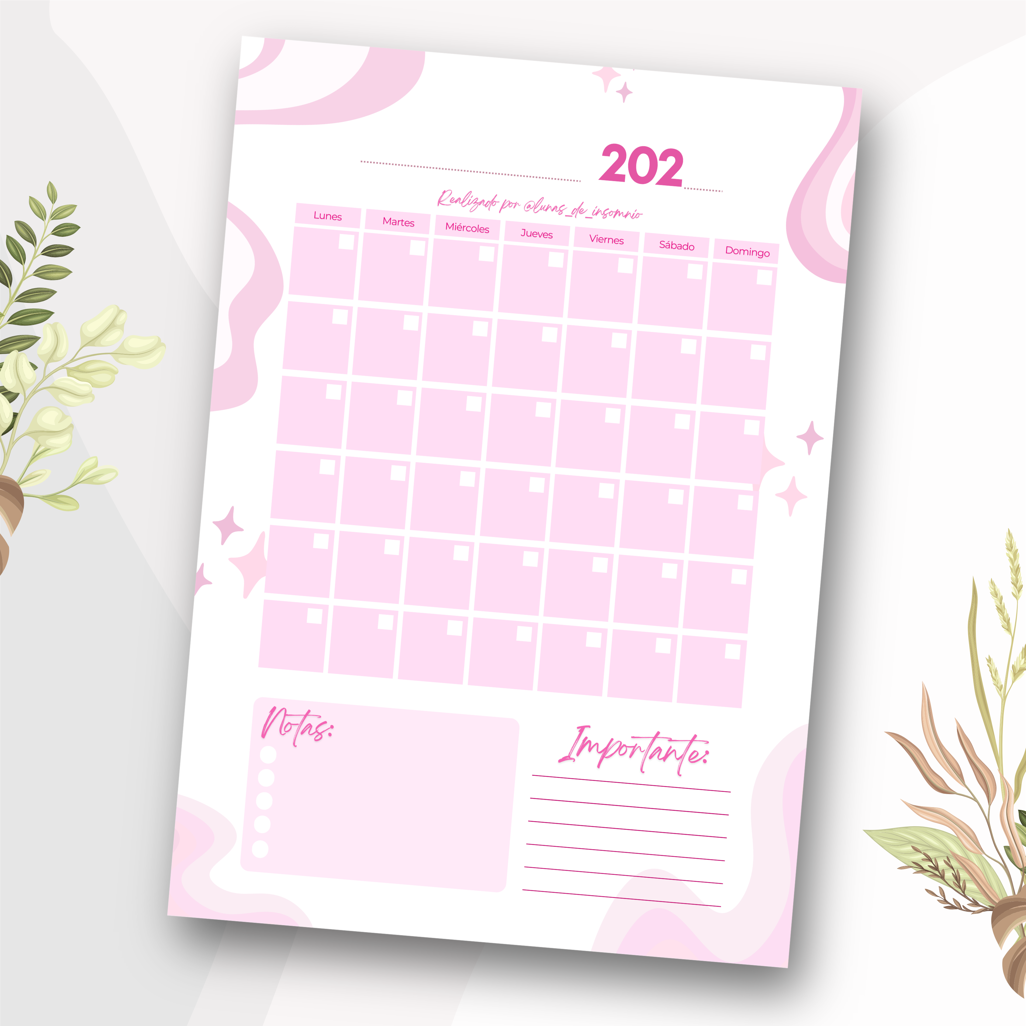 Planner mensual clásico